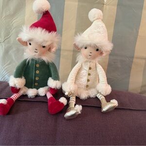 Jellycat Plush Christmas elves pair,